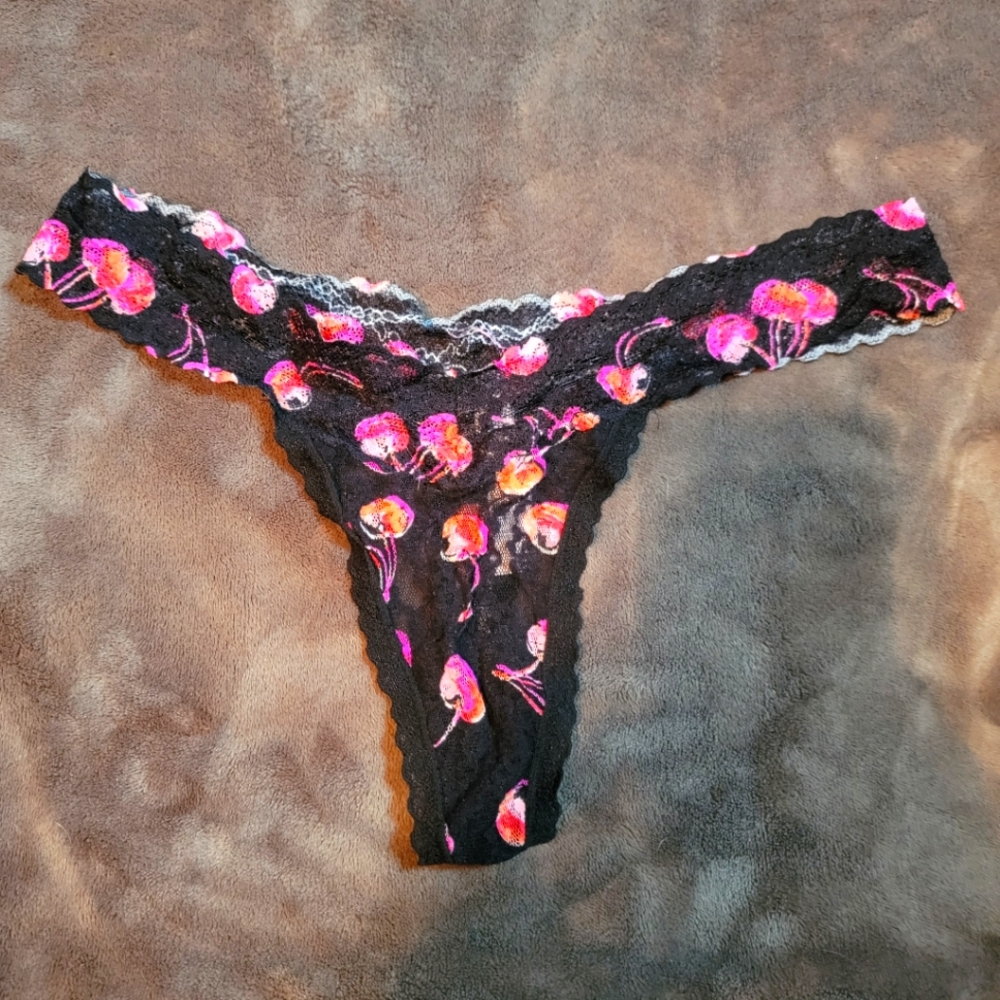 Victoria’s Secret Sexy Lace Vintage Thong Black Cherry